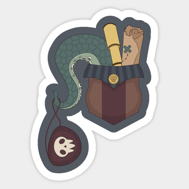 A Pirate's Pocket Sticker by mcoraci